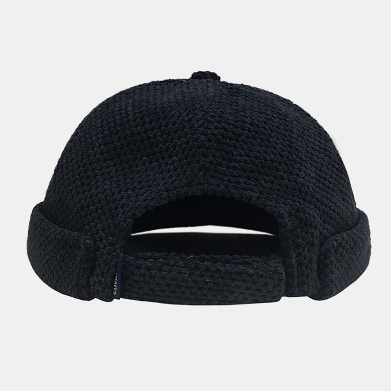 Unisex Algodón Street Trend Moda Casual Estilo Británico Brimless Landlord Hat Beanie Skull Hat