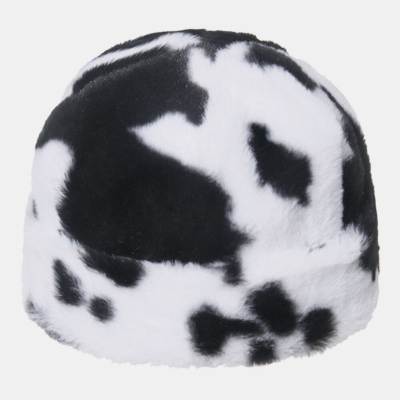 Unisex Algodón Vaca Patrón Casual Al Aire Libre Cálido Sombrero De Esquí Gorro Sin Ala