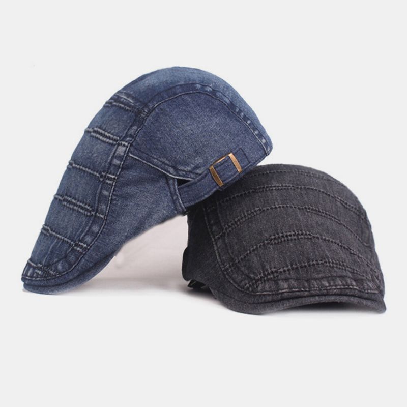 Unisex Denim Washed Make-old Retro Sunshade Forward Cap Boina Gorras Sombrero Plano