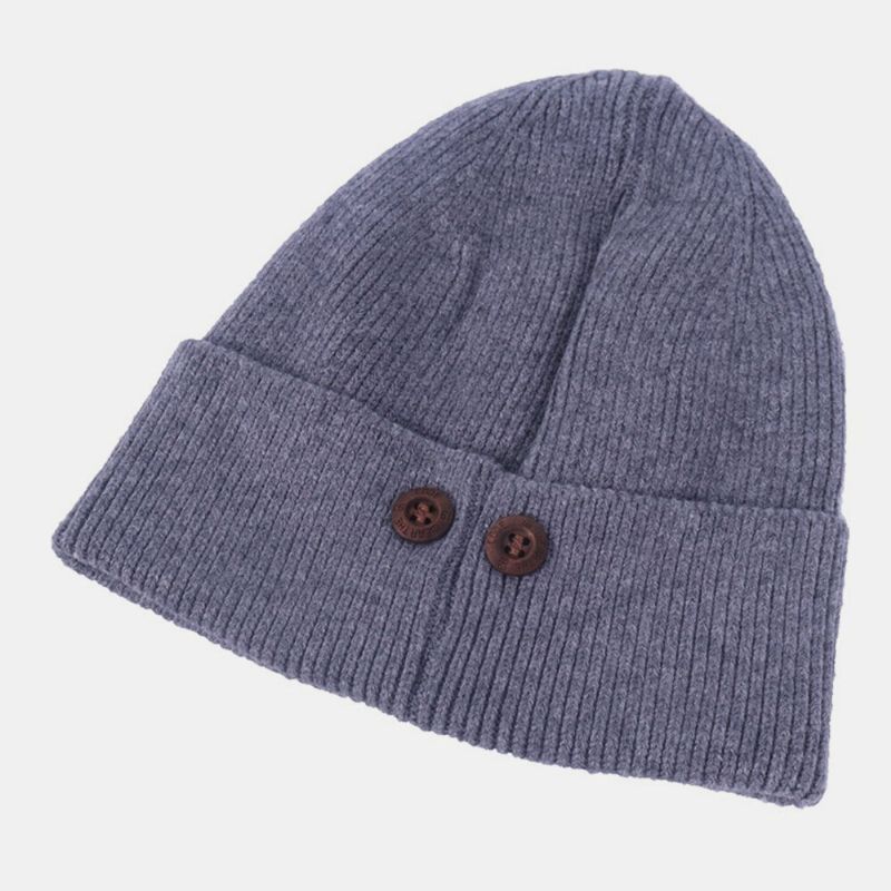 Unisex Lana 2pcs Invierno Al Aire Libre Cuello Cálido Protección Facial Sombrero De Punto Beanie Máscara