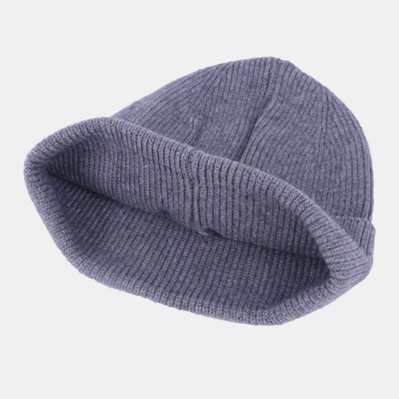 Unisex Lana 2pcs Invierno Al Aire Libre Cuello Cálido Protección Facial Sombrero De Punto Beanie Máscara