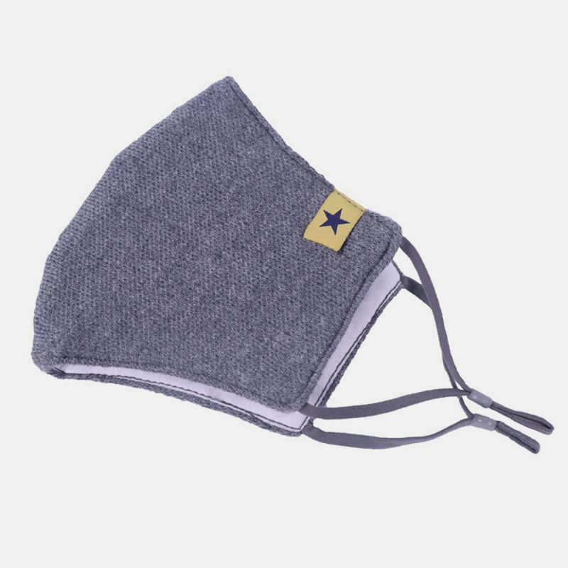 Unisex Lana 2pcs Invierno Al Aire Libre Cuello Cálido Protección Facial Sombrero De Punto Beanie Máscara