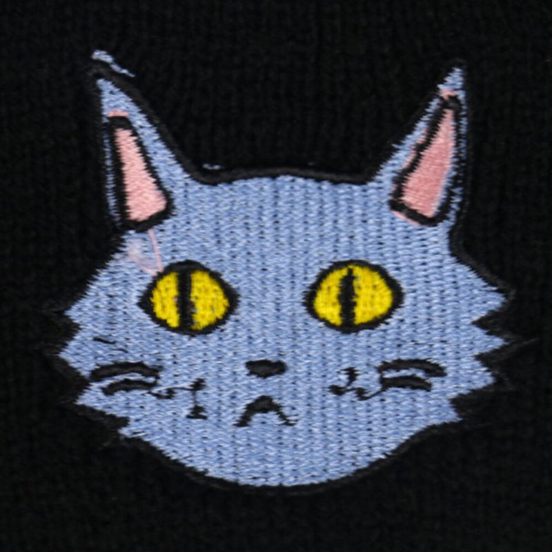 Unisex Lana Bordado De Dibujos Animados Gato Mantener Caliente Gorro De Punto Gorro De Esquí Gorro De Todo Fósforo