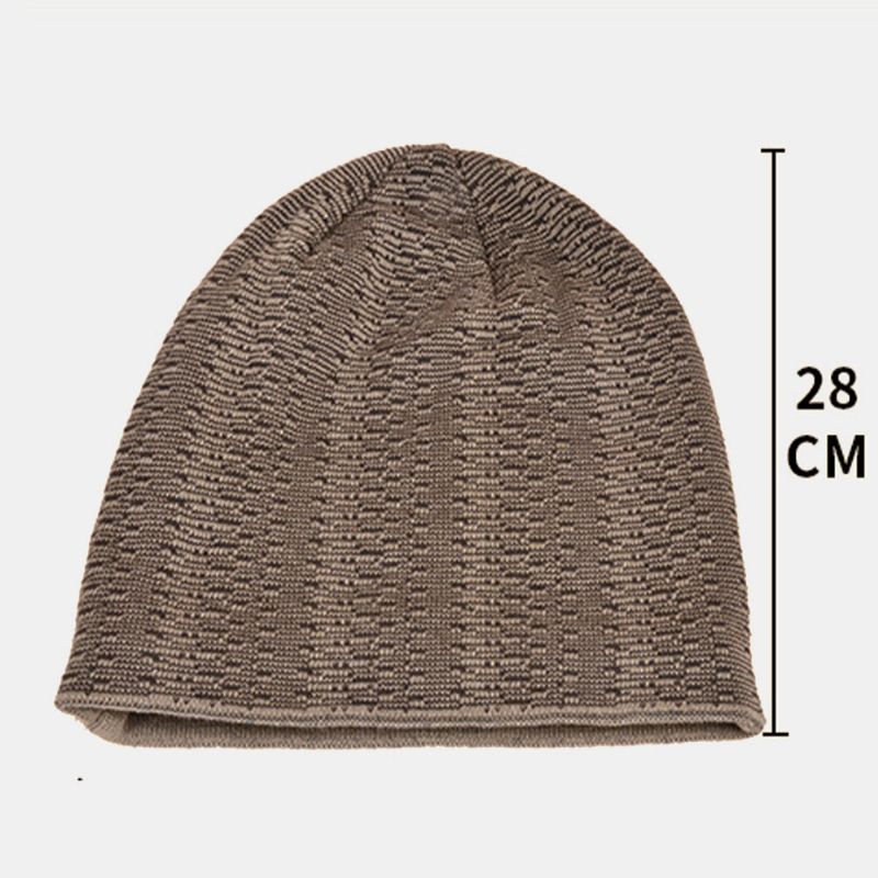 Unisex Lana Más Terciopelo Invierno Mantener Caliente Al Aire Libre Informal Breve Gorro De Lana