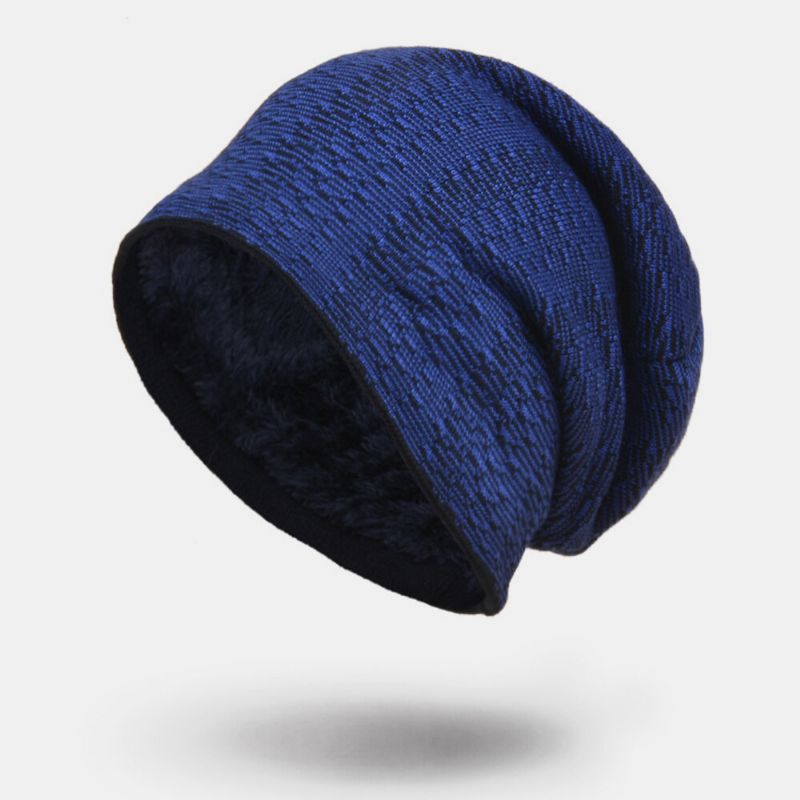 Unisex Lana Más Terciopelo Invierno Mantener Caliente Al Aire Libre Informal Breve Gorro De Lana