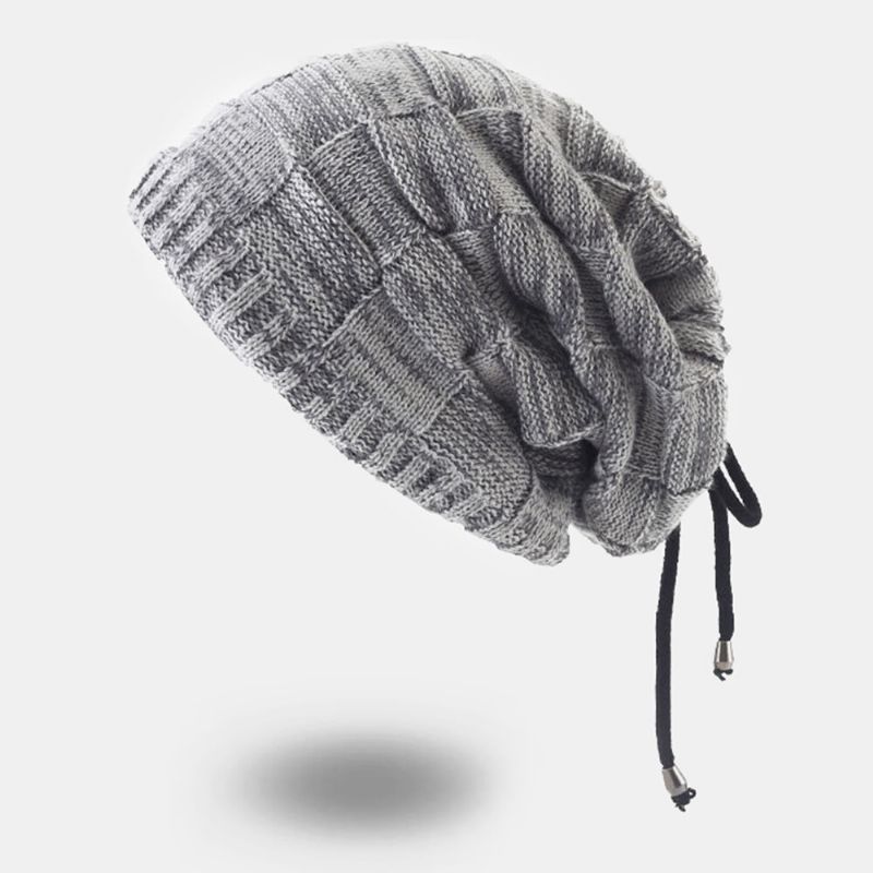 Unisex Multiusos Más Terciopelo Invierno Al Aire Libre Mantener Caliente Protección Del Cuello Sombrero Bufanda Sombrero De Lana Gorro