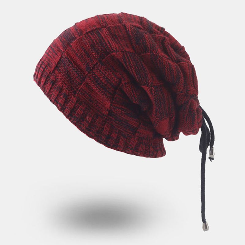 Unisex Multiusos Más Terciopelo Invierno Al Aire Libre Mantener Caliente Protección Del Cuello Sombrero Bufanda Sombrero De Lana Gorro