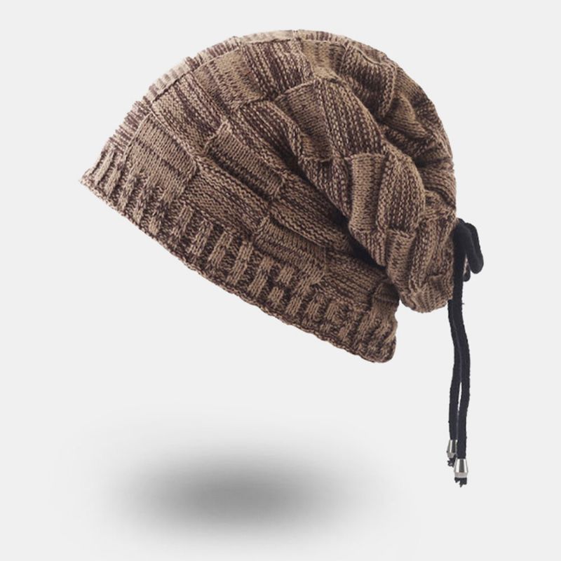 Unisex Multiusos Más Terciopelo Invierno Al Aire Libre Mantener Caliente Protección Del Cuello Sombrero Bufanda Sombrero De Lana Gorro