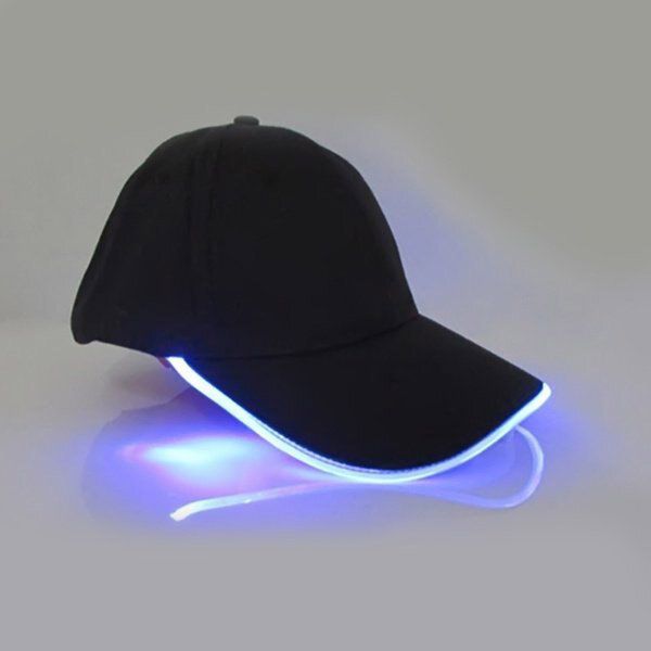 Unisex Nuevo Estilo Punk Gorra De Béisbol Con Luz Led Gorra Luminosa Sombrero Snapback De Moda Sombrero De Fibra Óptica