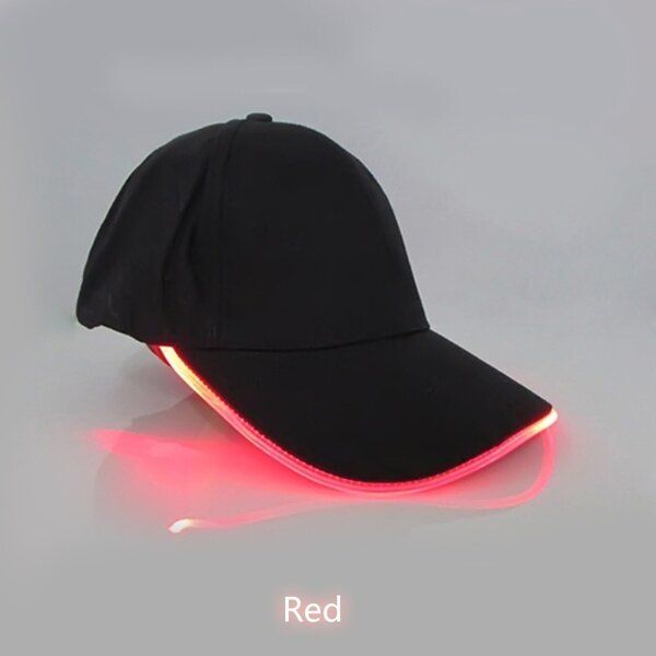 Unisex Nuevo Estilo Punk Gorra De Béisbol Con Luz Led Gorra Luminosa Sombrero Snapback De Moda Sombrero De Fibra Óptica