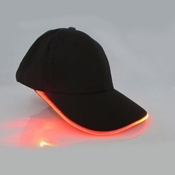 Unisex Nuevo Estilo Punk Gorra De Béisbol Con Luz Led Gorra Luminosa Sombrero Snapback De Moda Sombrero De Fibra Óptica