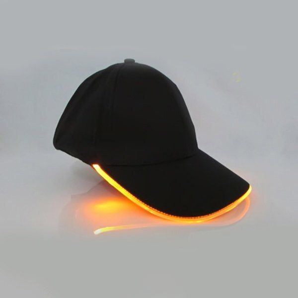 Unisex Nuevo Estilo Punk Gorra De Béisbol Con Luz Led Gorra Luminosa Sombrero Snapback De Moda Sombrero De Fibra Óptica