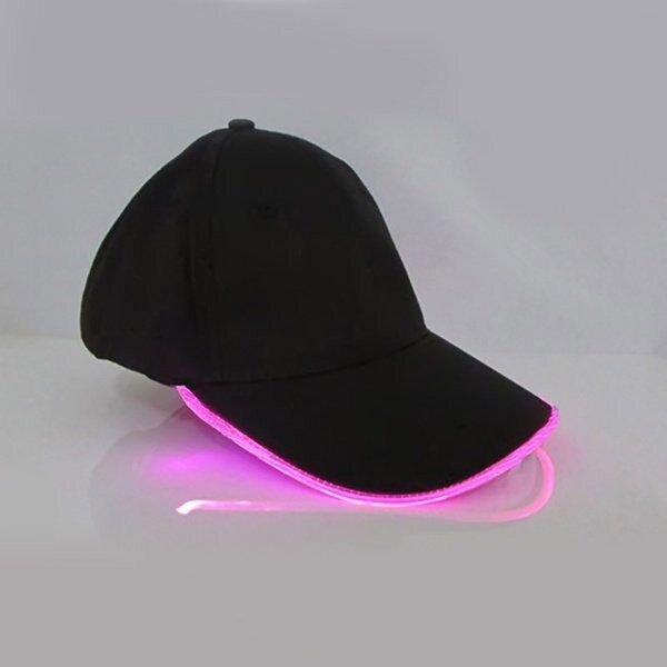 Unisex Nuevo Estilo Punk Gorra De Béisbol Con Luz Led Gorra Luminosa Sombrero Snapback De Moda Sombrero De Fibra Óptica