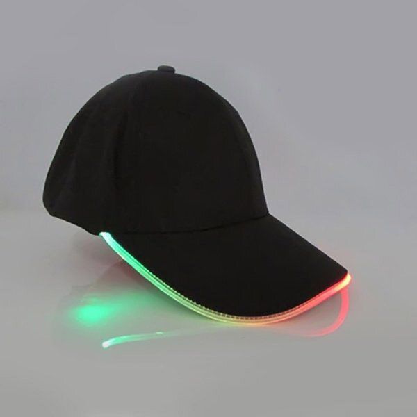 Unisex Nuevo Estilo Punk Gorra De Béisbol Con Luz Led Gorra Luminosa Sombrero Snapback De Moda Sombrero De Fibra Óptica