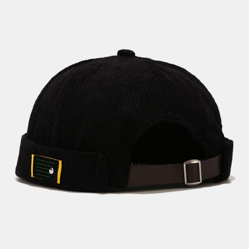 Unisex De Pana Casual Retro Personalidad Moda Sin Ala Beanie Skull Hat Sombrero De Propietario