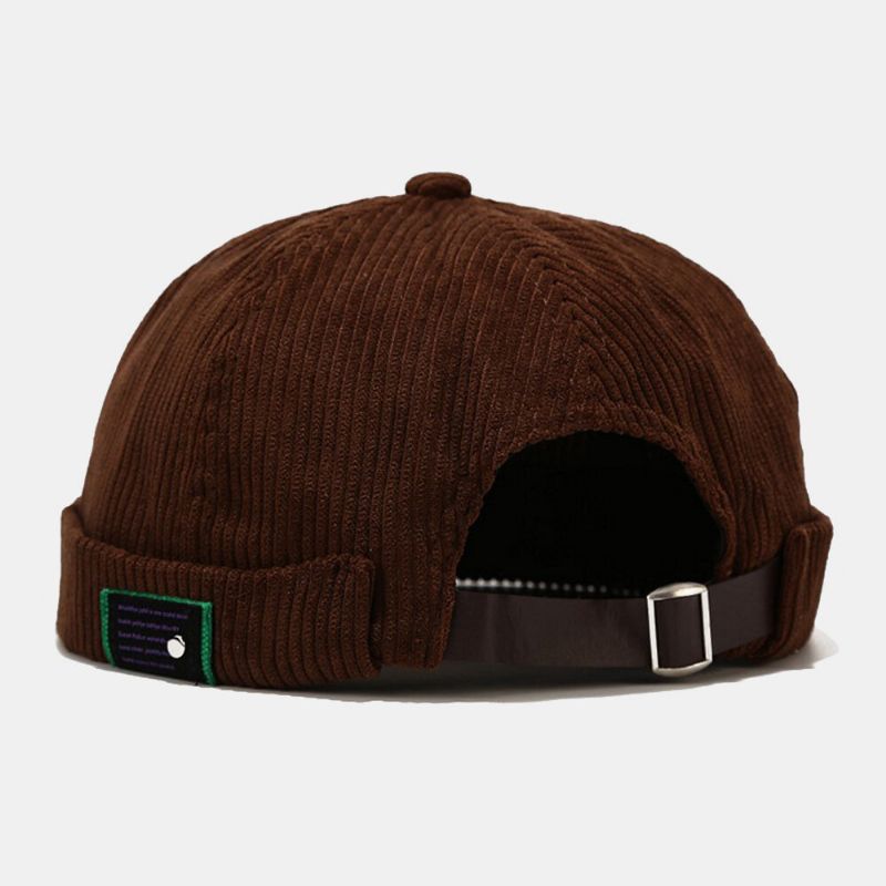 Unisex De Pana Casual Retro Personalidad Moda Sin Ala Beanie Skull Hat Sombrero De Propietario