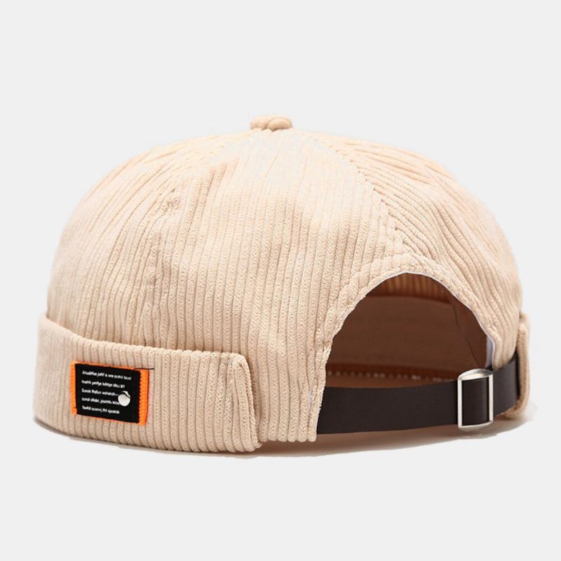 Unisex De Pana Casual Retro Personalidad Moda Sin Ala Beanie Skull Hat Sombrero De Propietario