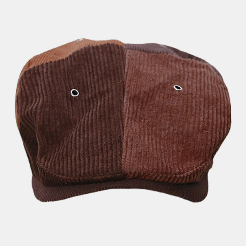 Unisex Pana De Color A Juego Retro Transpirable Sombrilla Octogonal Sombrero Gorra Delantera Boina