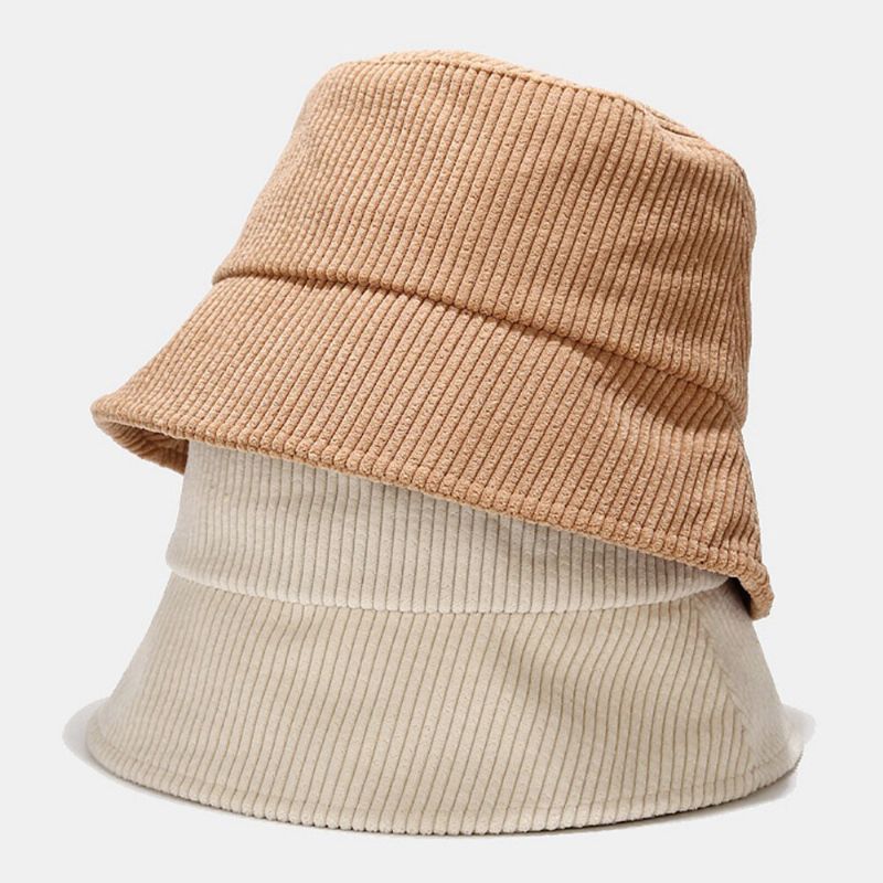 Unisex De Pana De Color Sólido Outdoot Travel Casual Pareja Sombrero Sombrero De Cubo