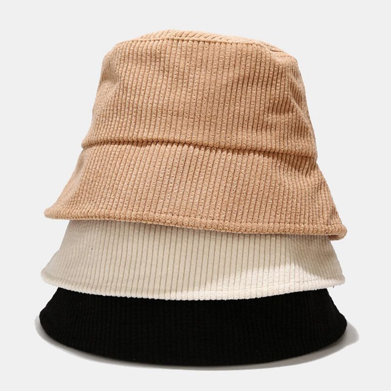 Unisex De Pana De Color Sólido Outdoot Travel Casual Pareja Sombrero Sombrero De Cubo