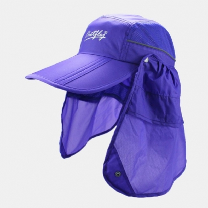 Unisex Parasol De Verano De Ala Ancha Cara Cuello Protección Uv Viseras Desmontables Transpirables Sombrero De Béisbol