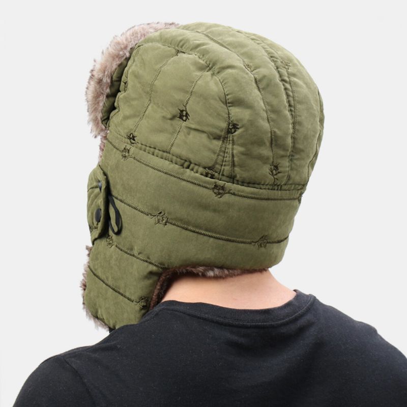 Unisex Plus Thicken Warm Windproof Ear Face Protection Outdoor Trapper Hat