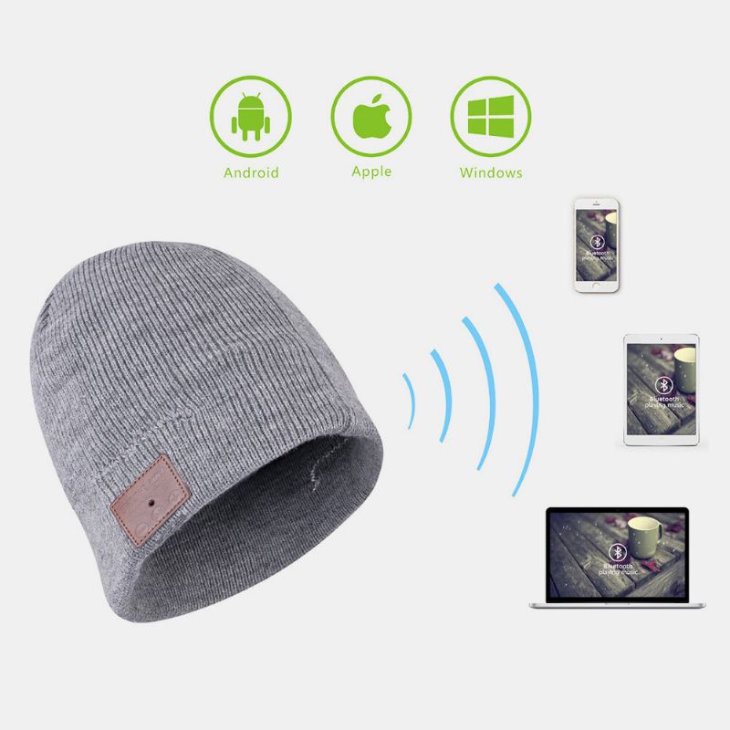 Unisex Plus Velvet Warm Long Standby Bluetooth 5.0 Wireless Usb Charging Music Hat Sombrero De Punto