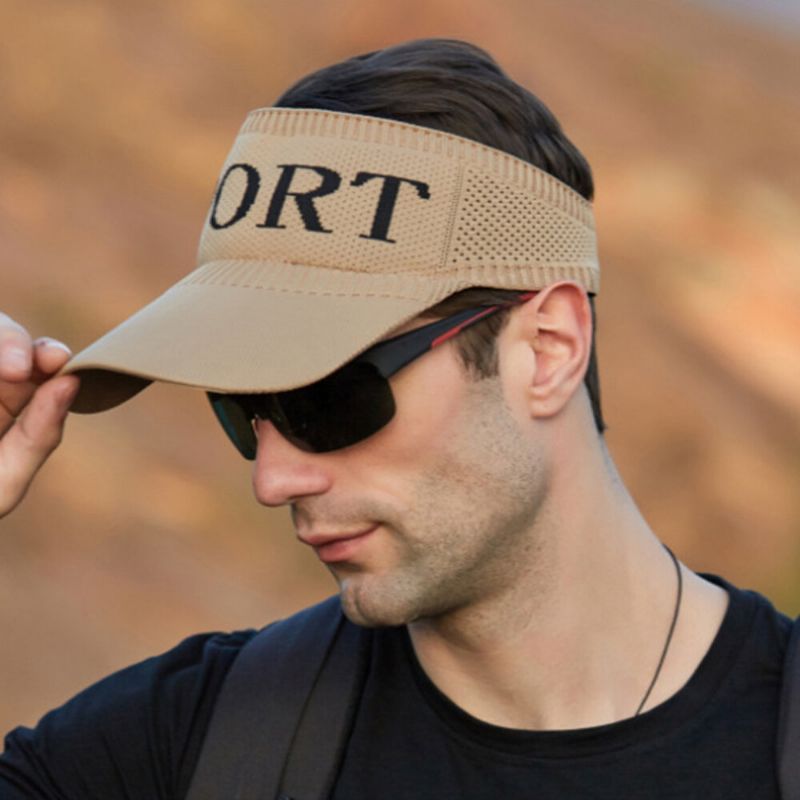 Unisex Poliéster Tejer Deportes Al Aire Libre Sombreros Con Visera Anti-uv Gorra Superior Vacía Gorra De Béisbol