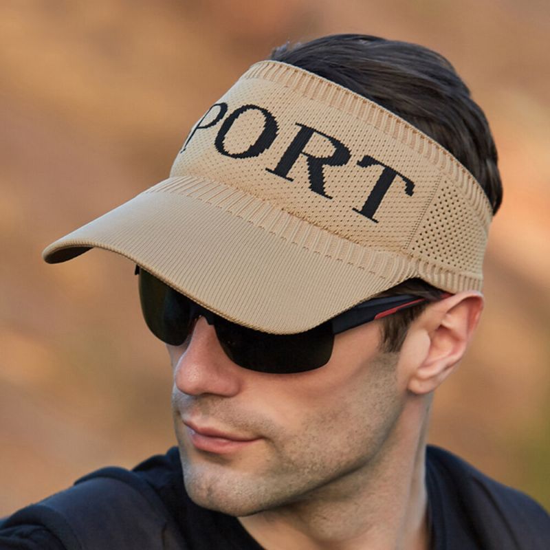 Unisex Poliéster Tejer Deportes Al Aire Libre Sombreros Con Visera Anti-uv Gorra Superior Vacía Gorra De Béisbol