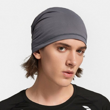 Unisex De Seda De Hielo De Una Sola Capa Transpirable Que Absorbe El Sudor Hip-hop Gorro Deportivo Con Diadema