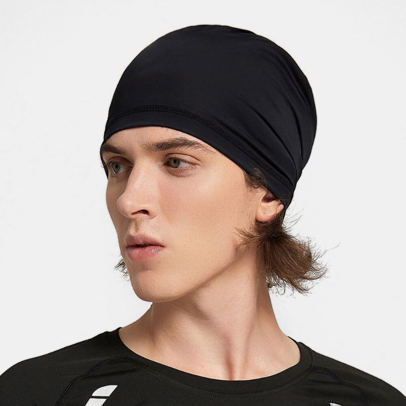 Unisex De Seda De Hielo De Una Sola Capa Transpirable Que Absorbe El Sudor Hip-hop Gorro Deportivo Con Diadema