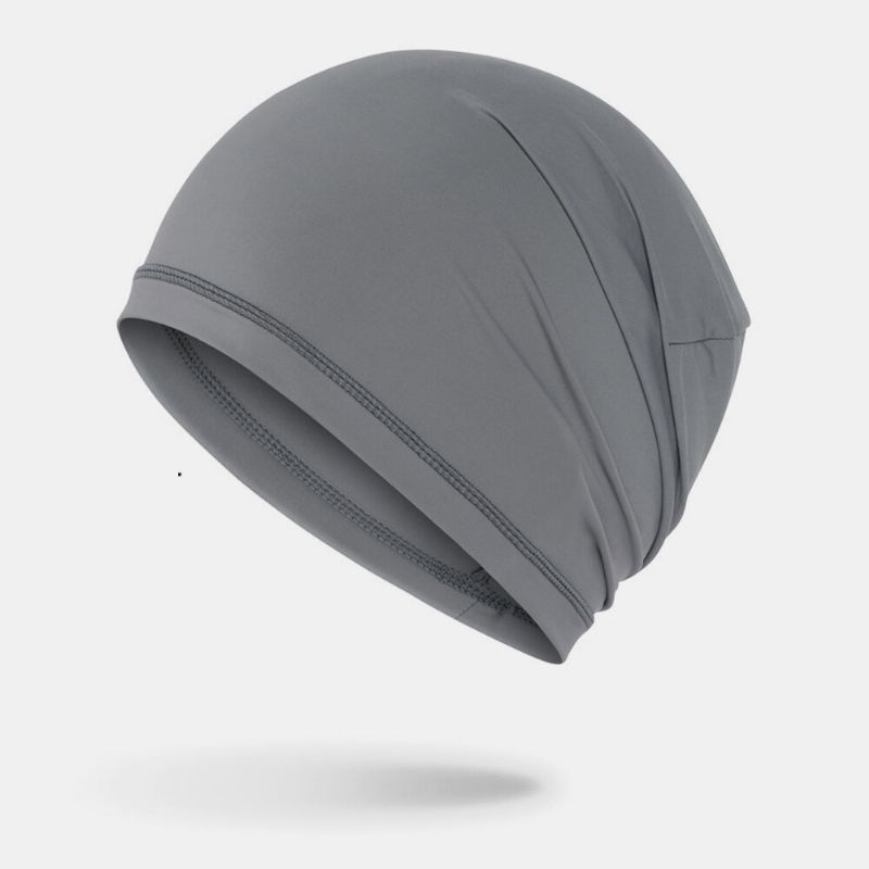 Unisex De Seda De Hielo De Una Sola Capa Transpirable Que Absorbe El Sudor Hip-hop Gorro Deportivo Con Diadema