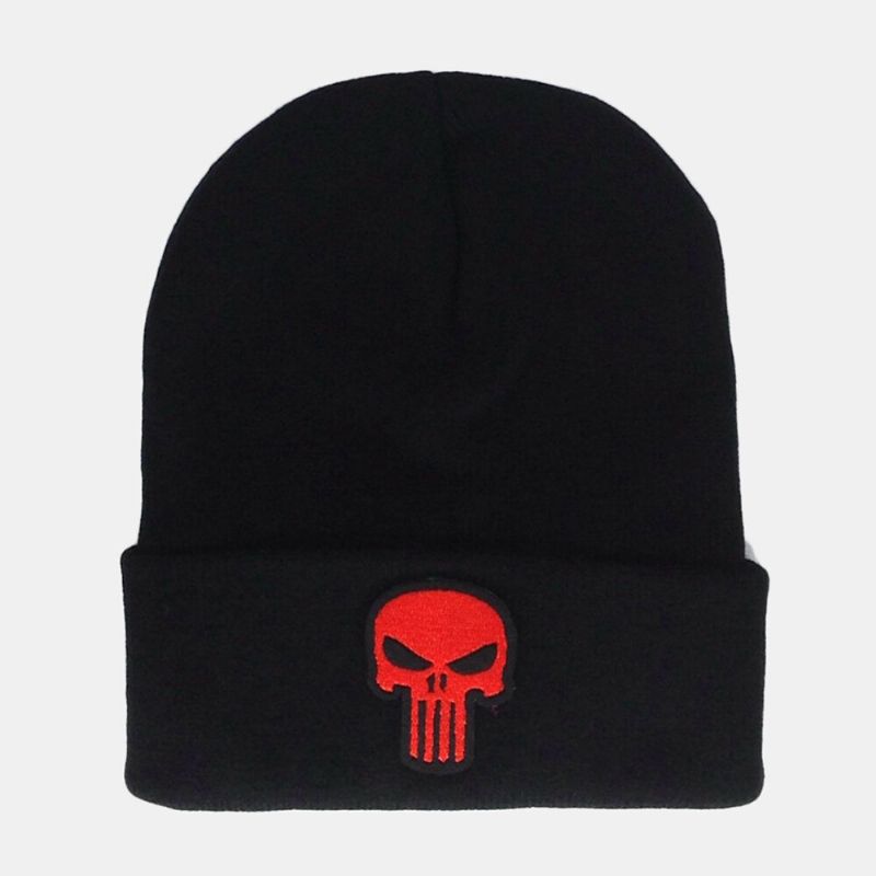 Unisex Skull Bordado Casual Wild Knit Hat Wild Hat Hip-hop Beanie Hat