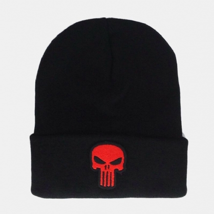 Unisex Skull Bordado Casual Wild Knit Hat Wild Hat Hip-hop Beanie Hat