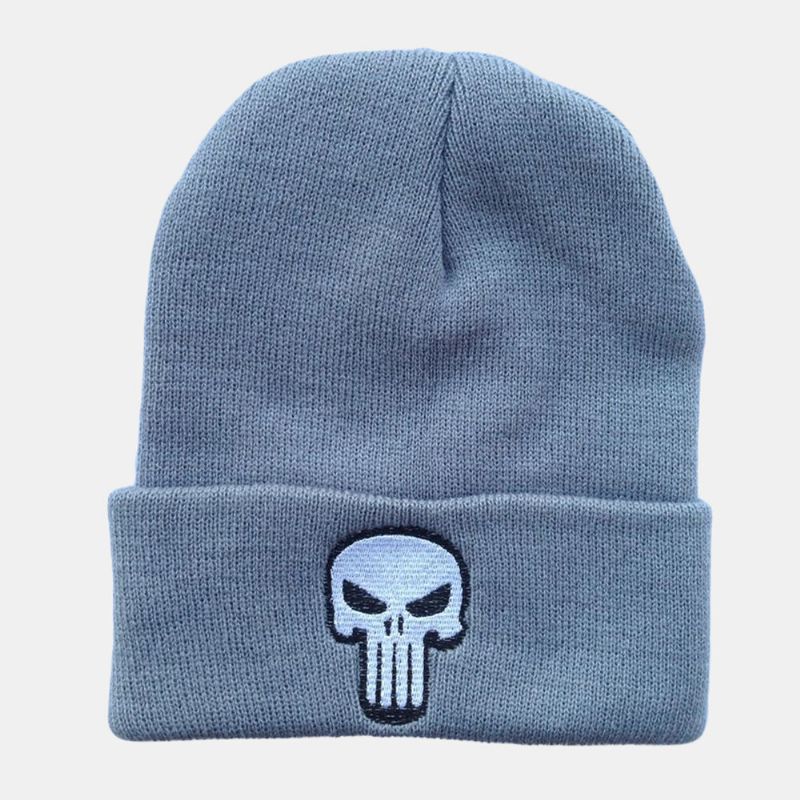 Unisex Skull Bordado Casual Wild Knit Hat Wild Hat Hip-hop Beanie Hat