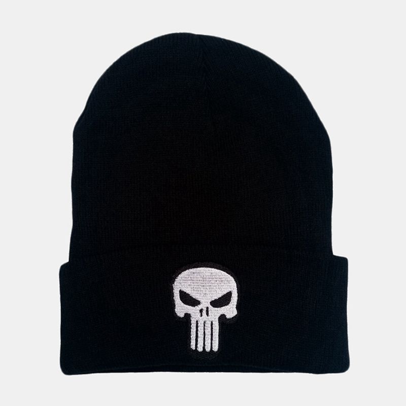 Unisex Skull Bordado Casual Wild Knit Hat Wild Hat Hip-hop Beanie Hat