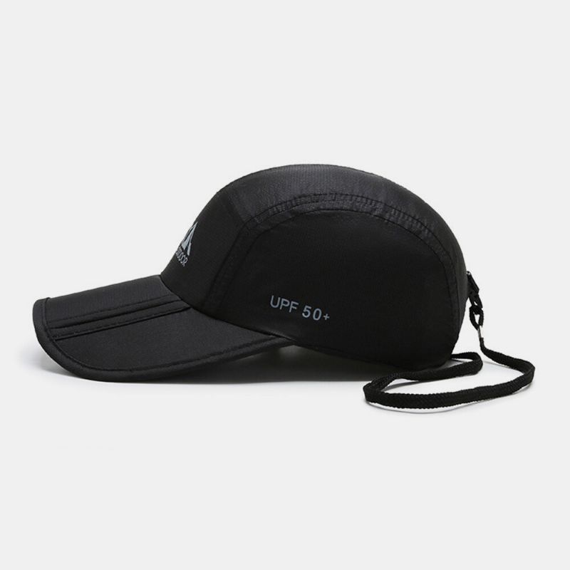 Unisex Ultrafino De Secado Rápido Plegable Gorra De Senderismo Sombrilla Viaje Protección Solar Sombrero De Béisbol De Red Plegable