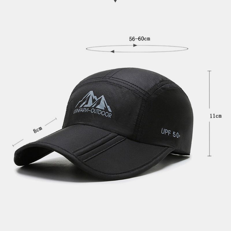 Unisex Ultrafino De Secado Rápido Plegable Gorra De Senderismo Sombrilla Viaje Protección Solar Sombrero De Béisbol De Red Plegable