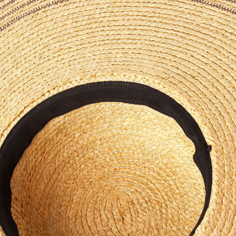 Visera De Ala Salvaje Hecha A Mano Para Mujer Raya De Color Sombrero De Playa Para Vacaciones Sombrero De Rafia Natural Sombrero De Paja Con Ala Enrollada