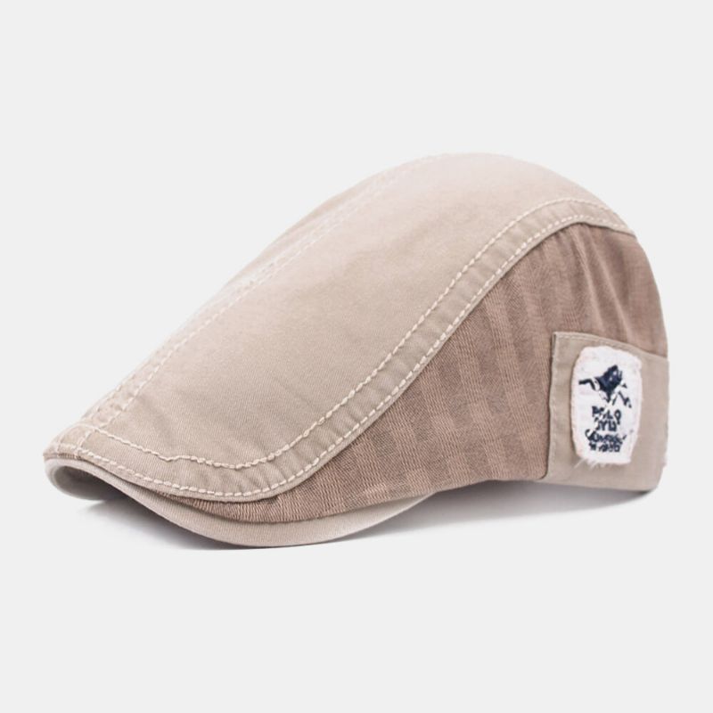 Visera De Algodón Lavada Unisex Casual Pareja Sombrero Plano Sombrero Delantero Sombrero De Boina