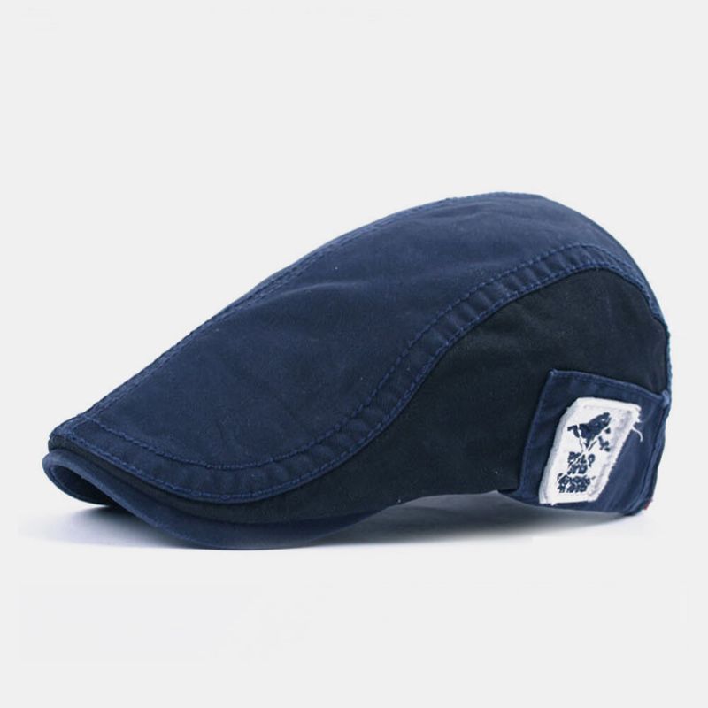 Visera De Algodón Lavada Unisex Casual Pareja Sombrero Plano Sombrero Delantero Sombrero De Boina