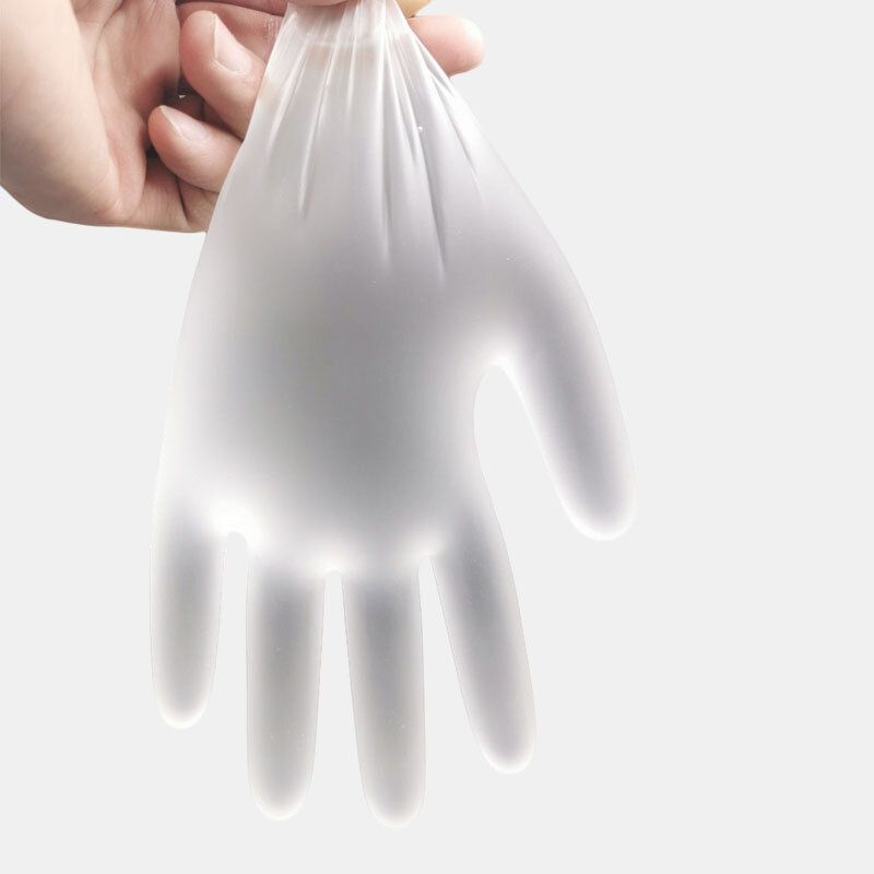 100 Uds Guantes De Látex De Nitrilo Desechables Transparentes De Pvc 3 Tamaños