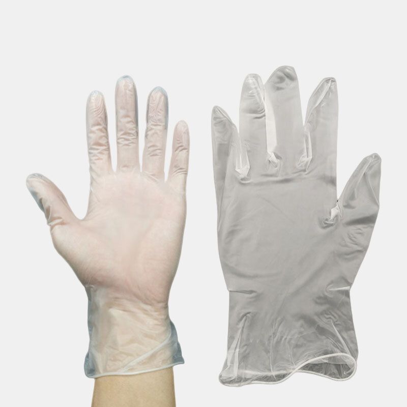 100 Uds Guantes De Látex De Nitrilo Desechables Transparentes De Pvc 3 Tamaños