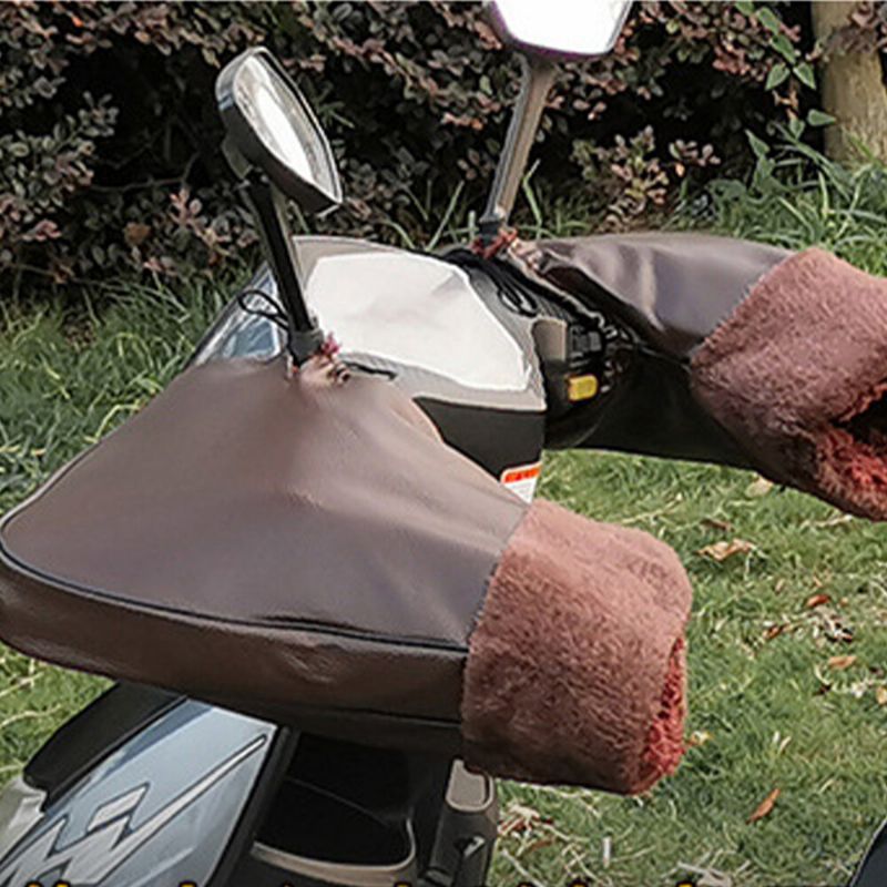 Calefacción De Carga Unisex Al Aire Libre Invierno Coche Eléctrico Montar Mantener El Agua Caliente Guantes De Cuero A Prueba De Viento