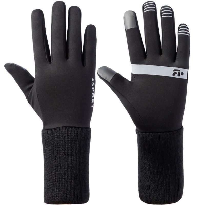 Guantes De Alargamiento De Muñeca Antideslizantes Impermeables Unisex Guantes De Forro Cálido Con Pantalla Táctil Deportiva