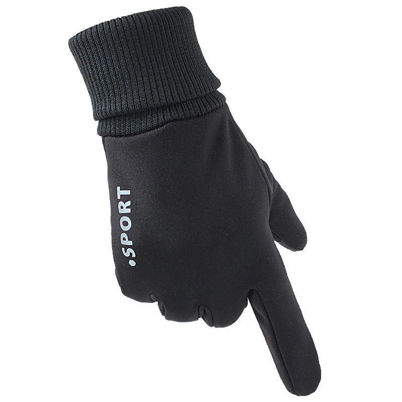 Guantes De Alargamiento De Muñeca Antideslizantes Impermeables Unisex Guantes De Forro Cálido Con Pantalla Táctil Deportiva