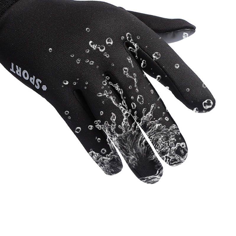 Guantes De Alargamiento De Muñeca Antideslizantes Impermeables Unisex Guantes De Forro Cálido Con Pantalla Táctil Deportiva