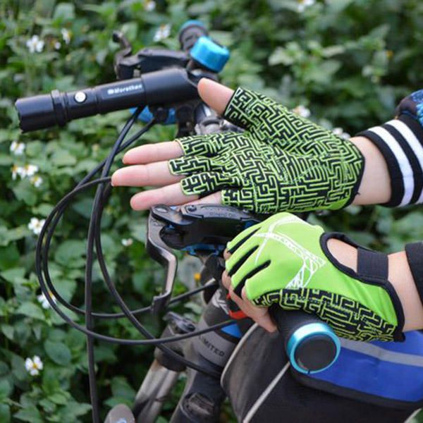 Guantes Antideslizantes De Silicona Transpirables Para Hombres Y Mujeres Guantes De Medio Dedo Para Montar En Deportes Al Aire Libre