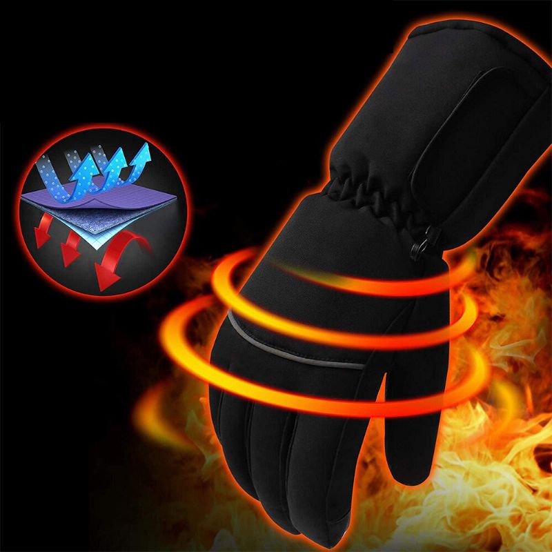 Guantes Calefactores Unisex Con Pantalla Táctil Calentados Por Batería Resistentes Al Viento Cálidos Para Dedos Completos