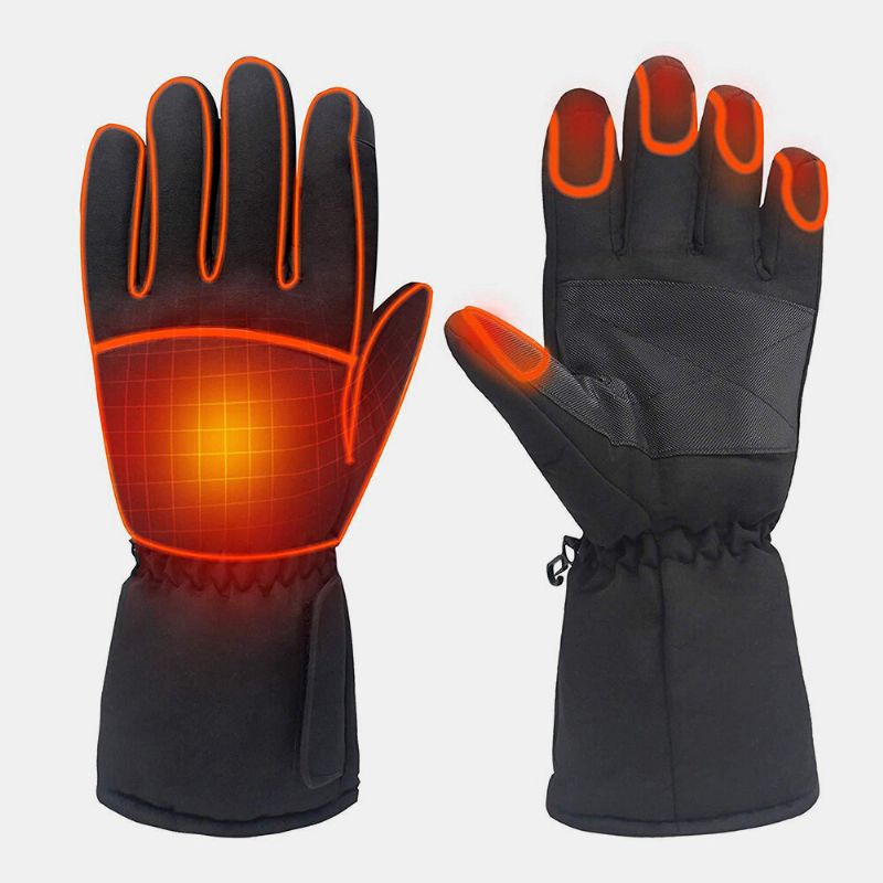 Guantes Calefactores Unisex Con Pantalla Táctil Calentados Por Batería Resistentes Al Viento Cálidos Para Dedos Completos